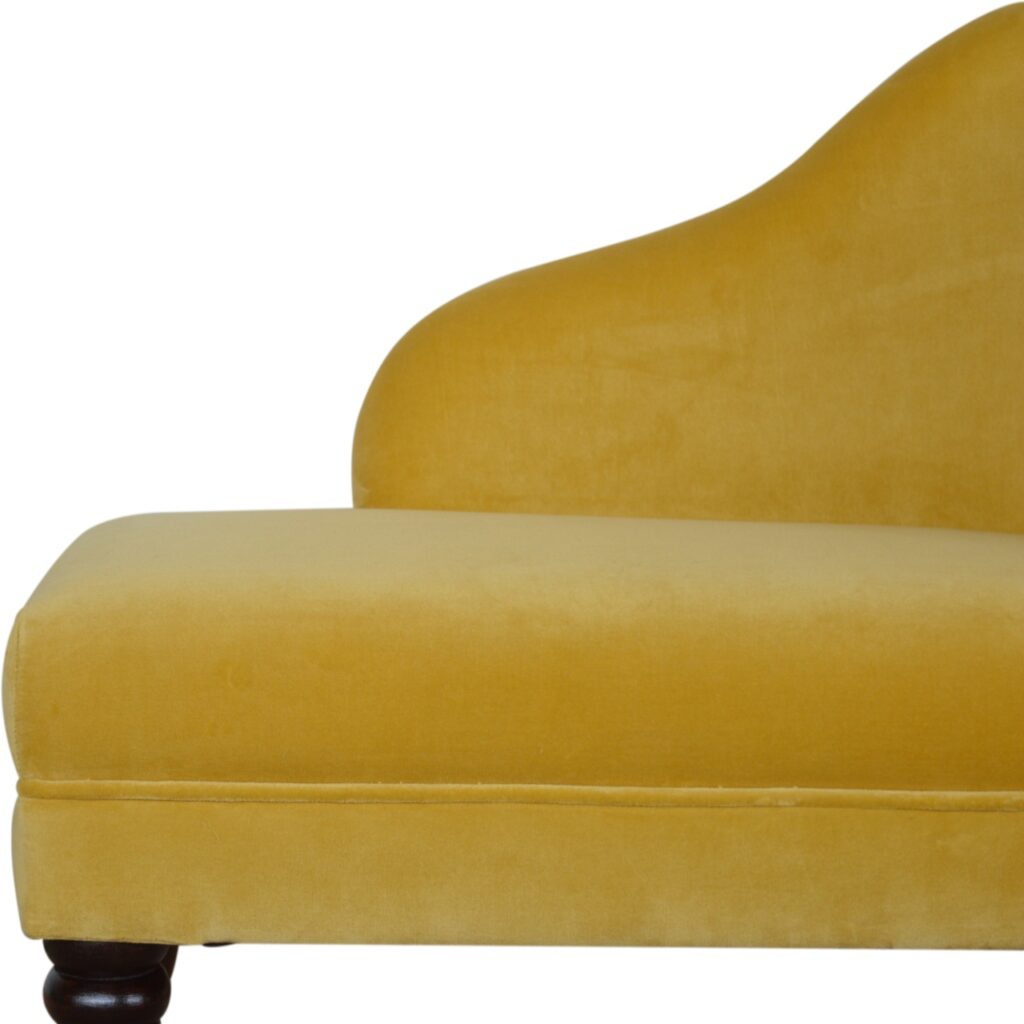 Mustard Velvet Chaise - Image 8