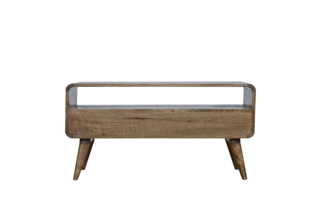 Curved Grey Washed Media Unit - Image 2