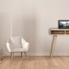Oak-ish Open Shelf Writing Desk - Image 11