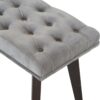 Grey Velvet Hallway Bench - Image 4