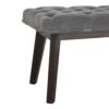 Grey Velvet Hallway Bench - Image 6