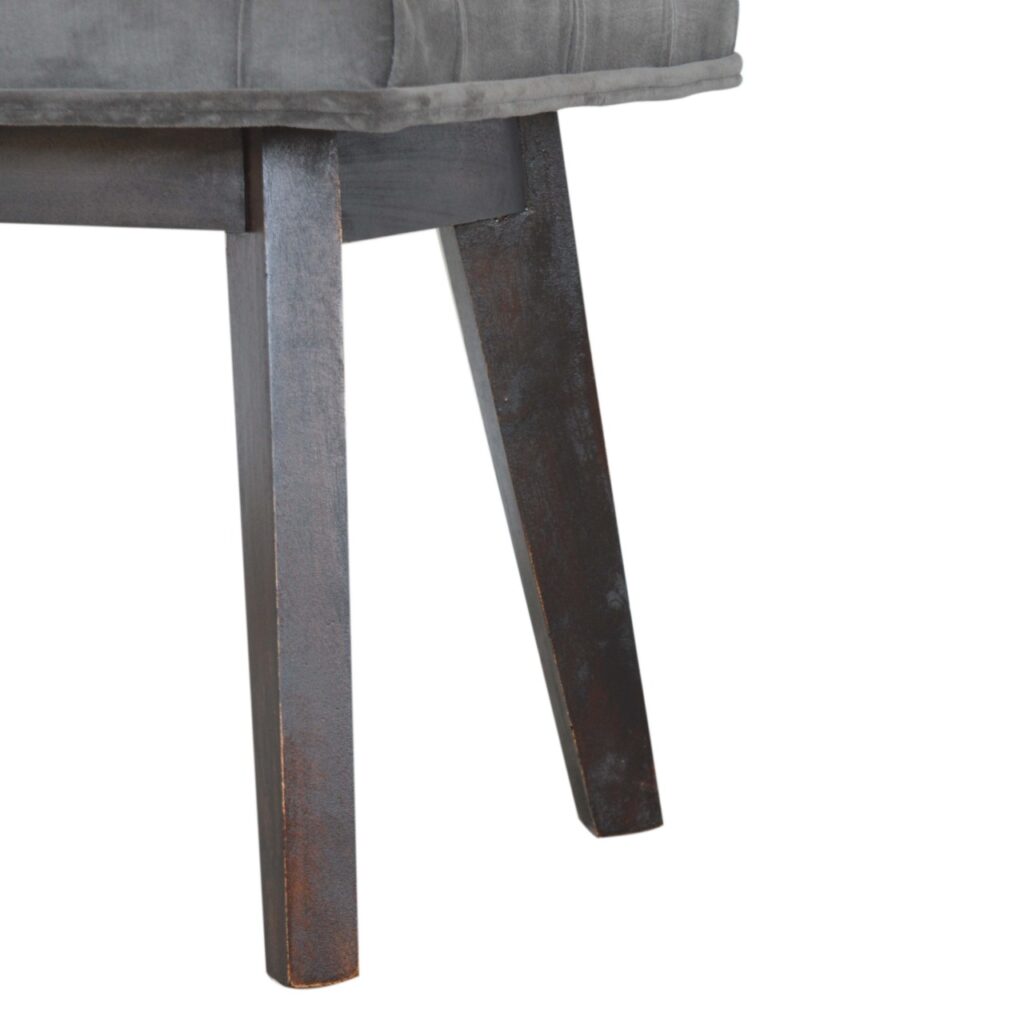 Grey Velvet Hallway Bench - Image 7