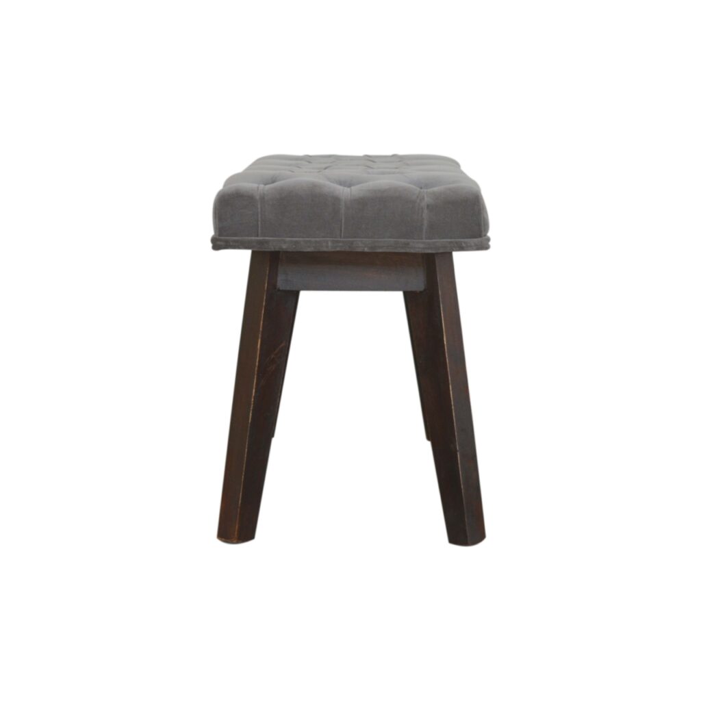 Grey Velvet Hallway Bench - Image 8