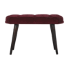 Wine Red Velvet Deep Button Bench - Image 10