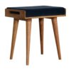Teal Velvet Tray Style Footstool - Image 2