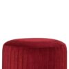 Wine Velvet Pleated Footstool - Image 4