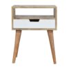 White Painted Drawer Bedside Table