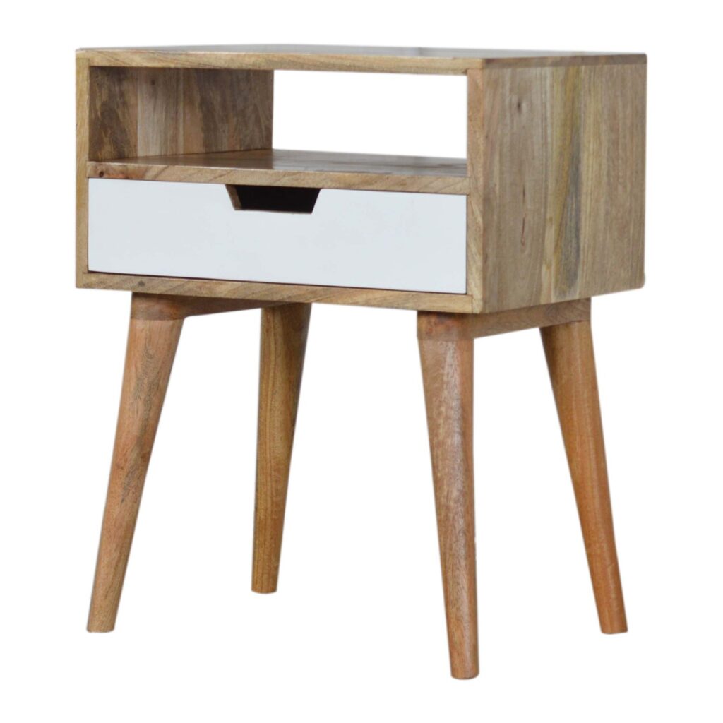 White Painted Drawer Bedside Table - Image 2