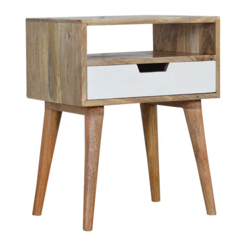 White Painted Drawer Bedside Table - Image 3