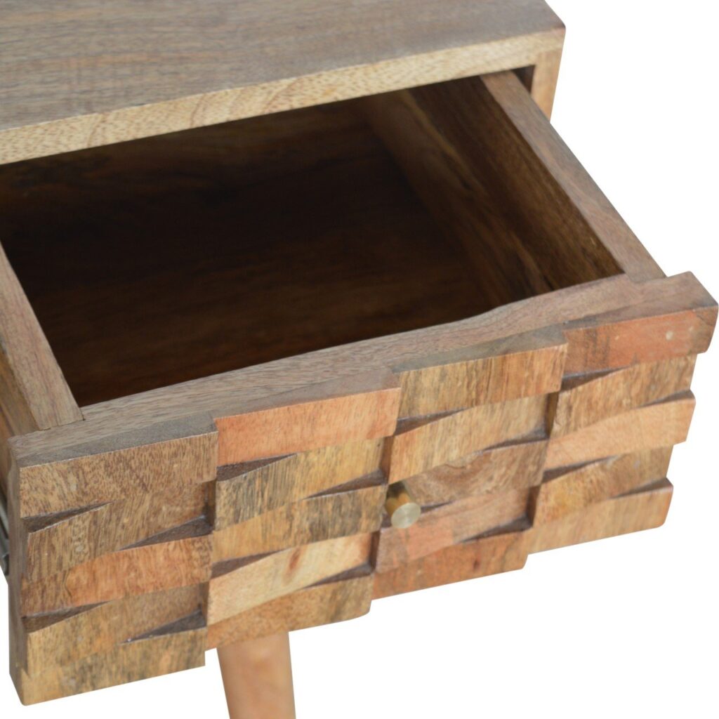 Tile Carved Open Slot Writing Desk - Image 6