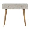 Taupe Floral Bone Console