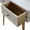 Taupe Floral Bone Console - Image 6