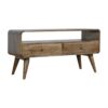 Curved Grey Washed Media Unit - Image 4