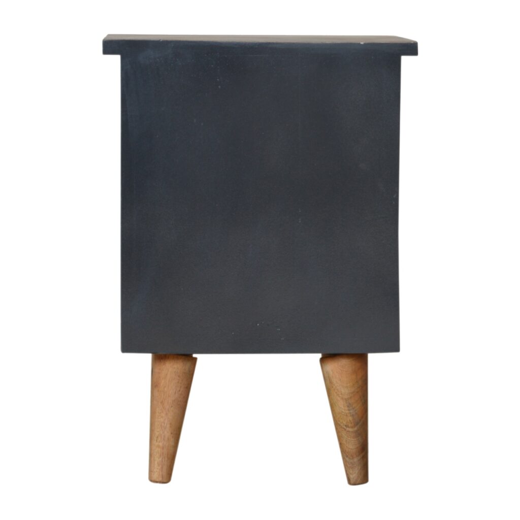 Charcoal Black Hand Painted Bedside - Image 9
