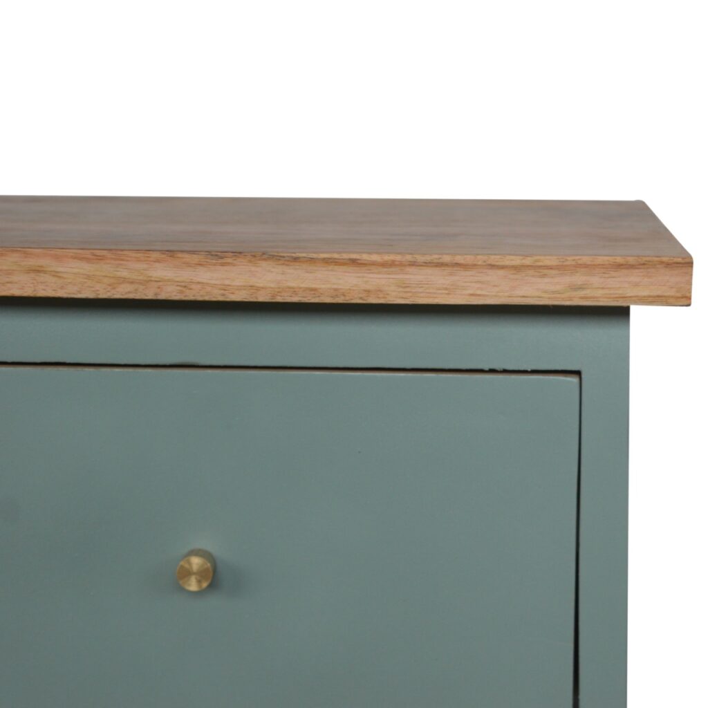 Green Hand Painted Bedside - Image 5