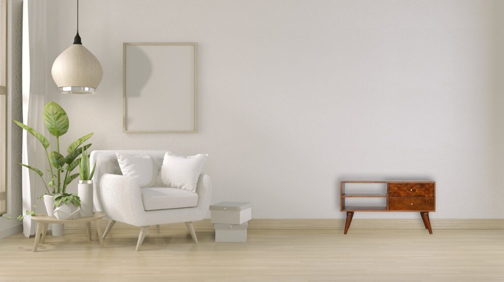 Tile Carved Chestnut TV Unit - Image 12