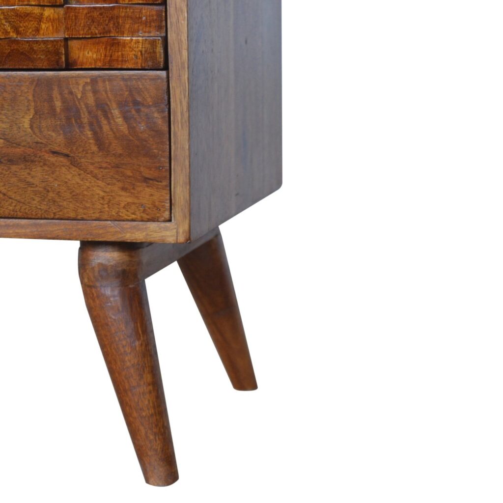 Tile Carved Chestnut TV Unit - Image 6
