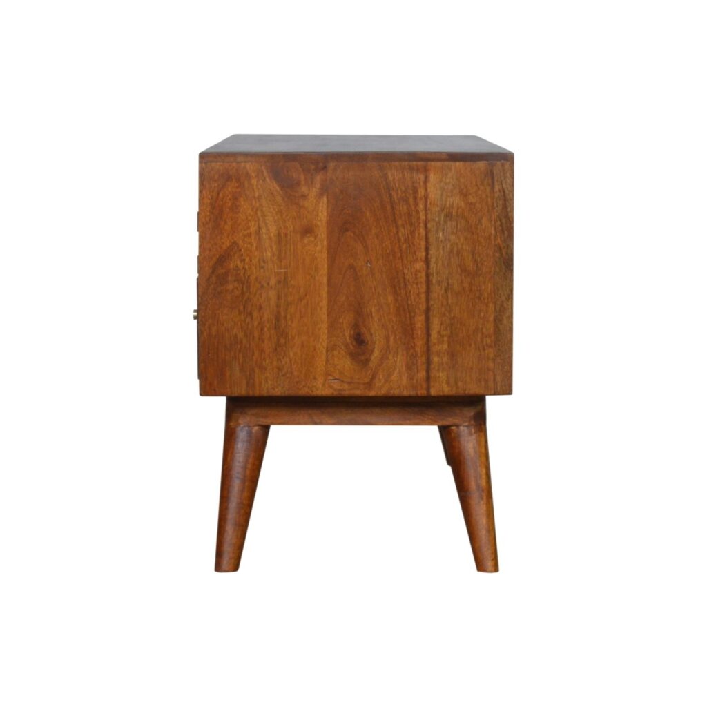 Tile Carved Chestnut TV Unit - Image 8