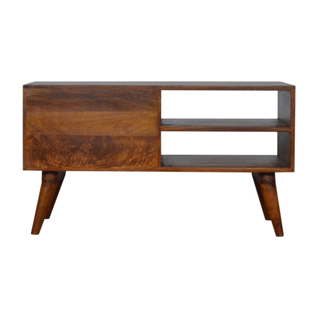 Tile Carved Chestnut TV Unit - Image 9