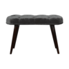 Grey Velvet Gold Base Footstool - Image 12