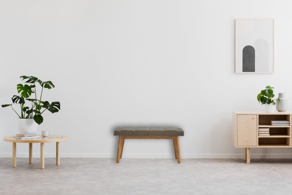 Multi Tweed Hallway Bench - Image 12