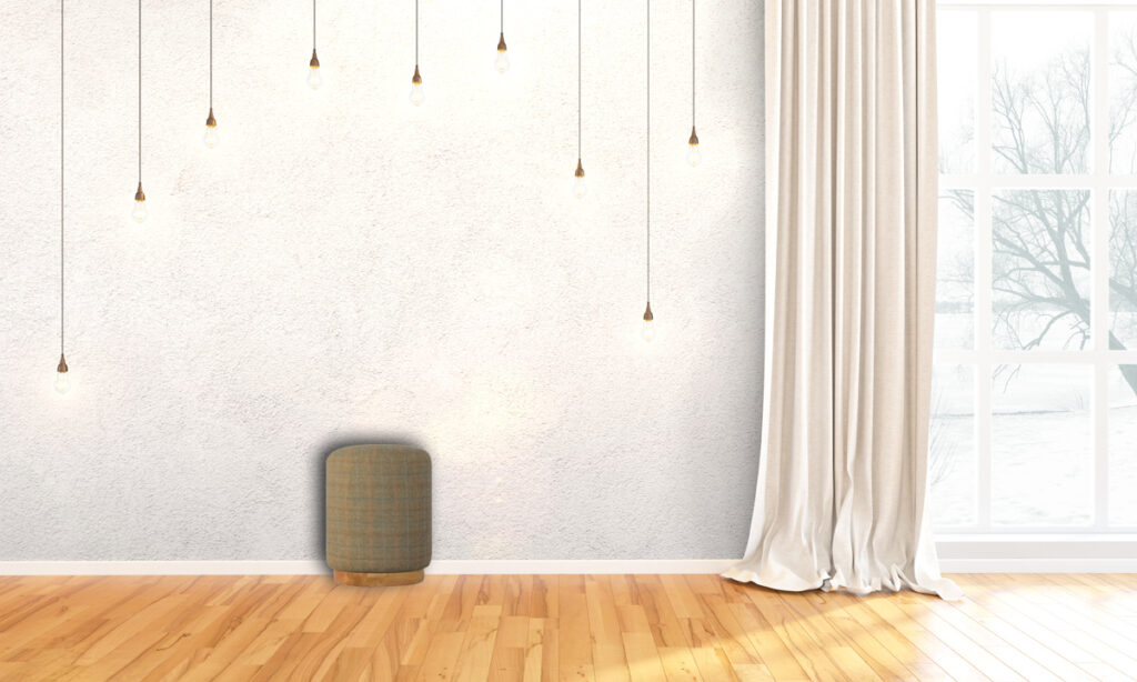 Multi Tweed Round Footstool - Image 8