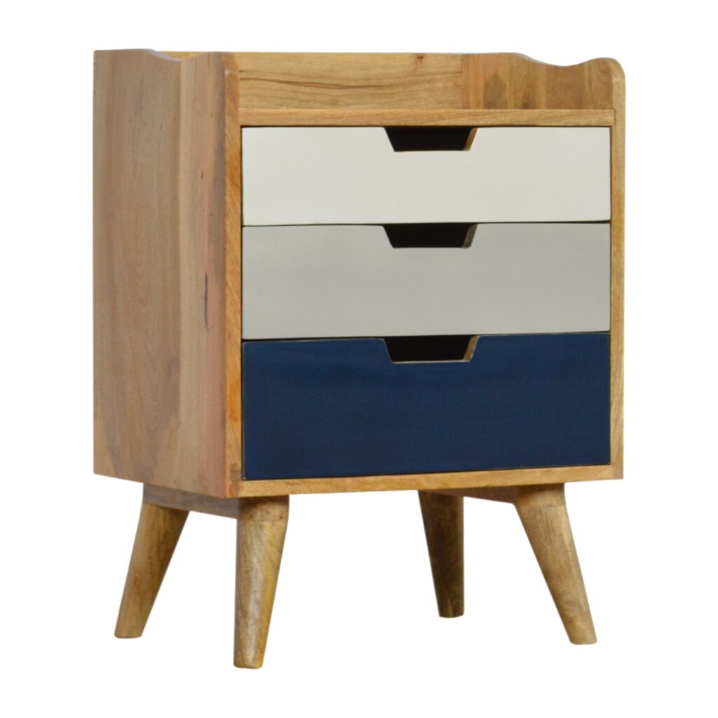 Navy and White Gradient Bedside - Image 3