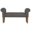 Multi Tweed Turned Bedroom Bench - Image 11