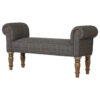 Multi Tweed Turned Bedroom Bench - Image 2