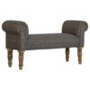 Multi Tweed Turned Bedroom Bench - Image 3