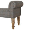Multi Tweed Turned Bedroom Bench - Image 5