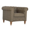 Chesterfield Multi Tweed Armchair - Image 3