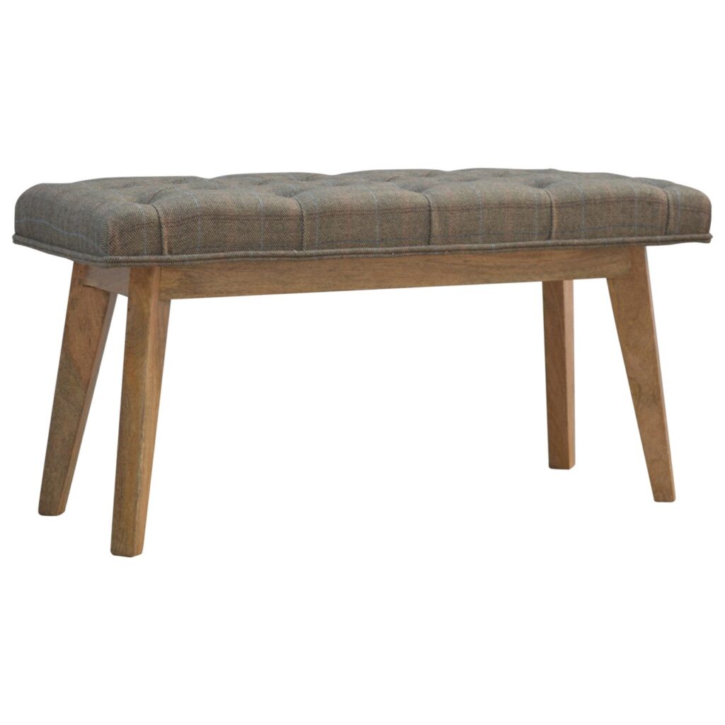 Multi Tweed Hallway Bench - Image 2