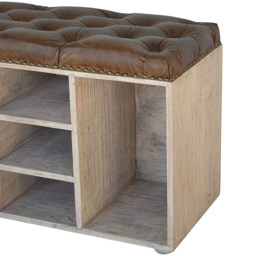 Stone Open Storage Bench - Image 3