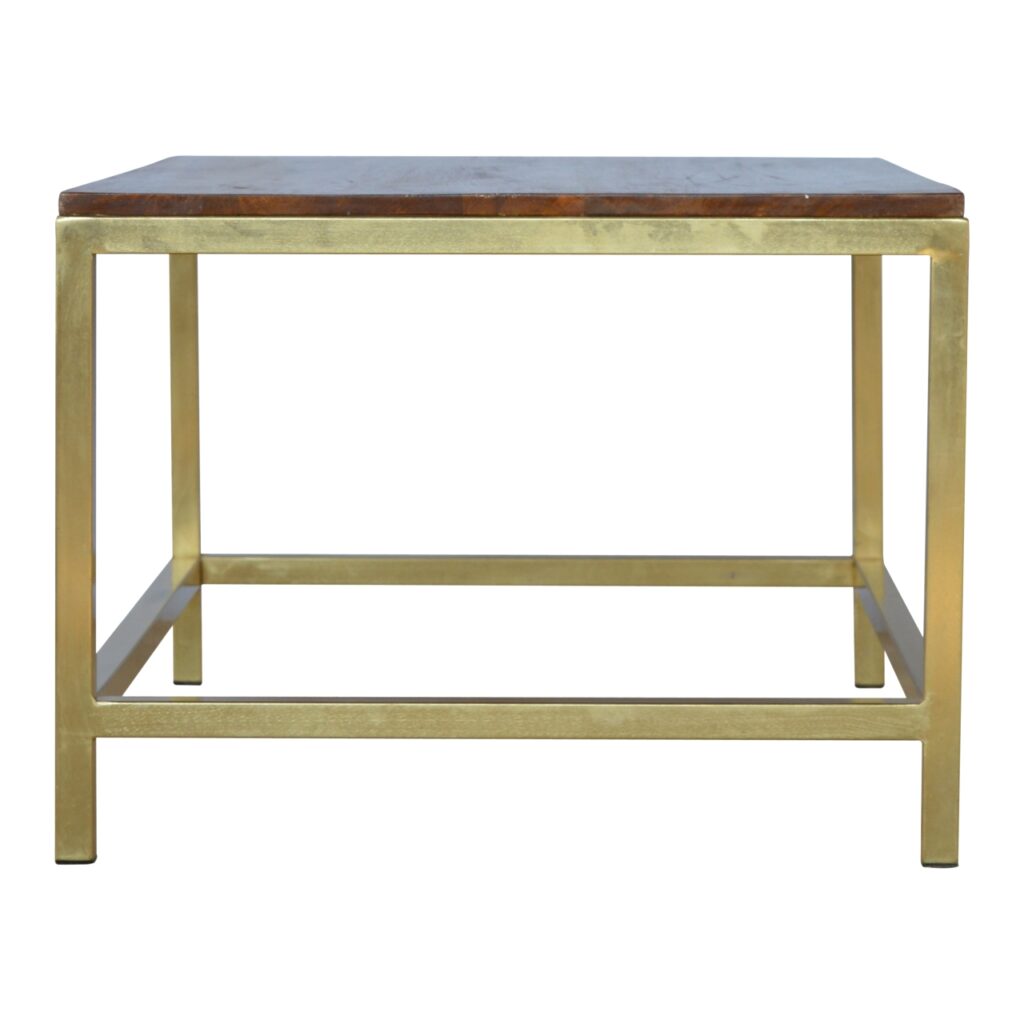 Rectangle Gold Coffee Table - Image 3
