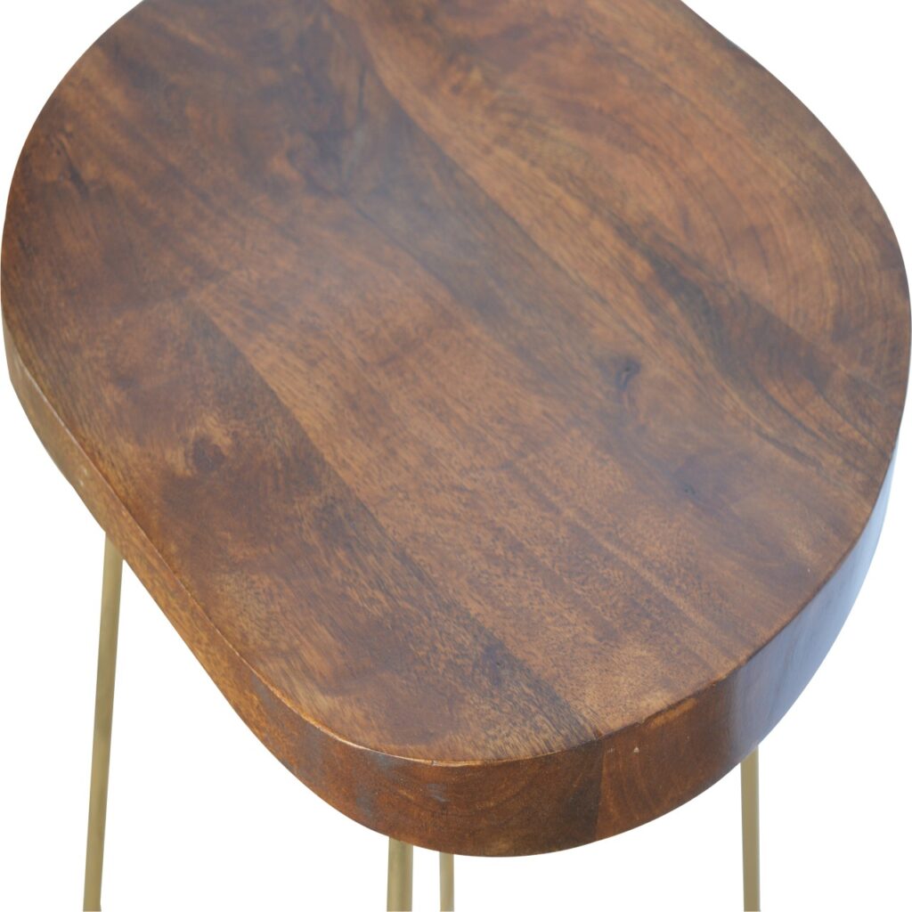 Gold Iron Bar Stool - Image 6