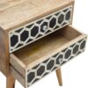 Bone Inlay Bedside with 2 Drawers - Image 5