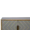 Sleek Cement Brass Inlay Media Unit - Image 6
