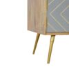 Sleek Cement Brass Inlay Media Unit - Image 5