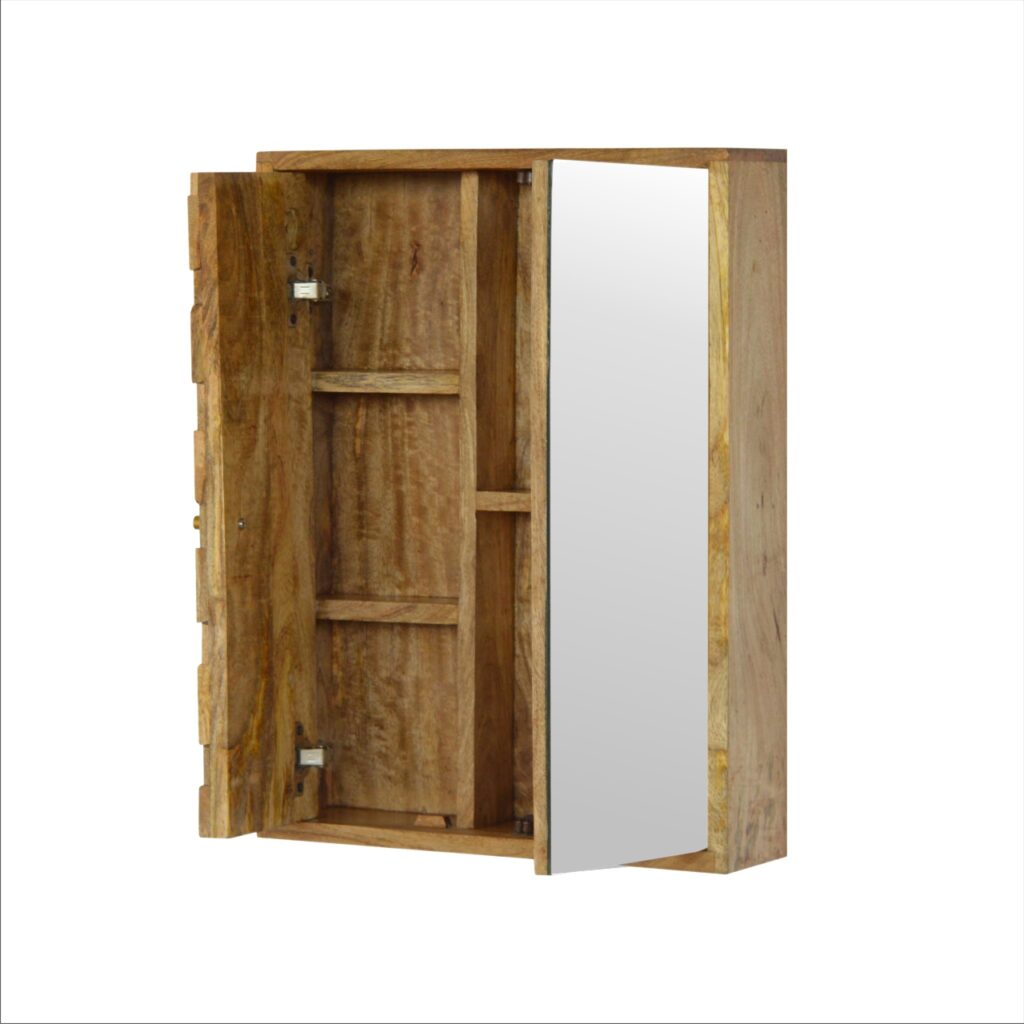 Pineapple Carved Mirror Cabinet - Image 7