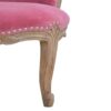 Pink Velvet Studded Chair - Image 5