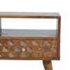 Chestnut Diamond Carved TV Unit - Image 4
