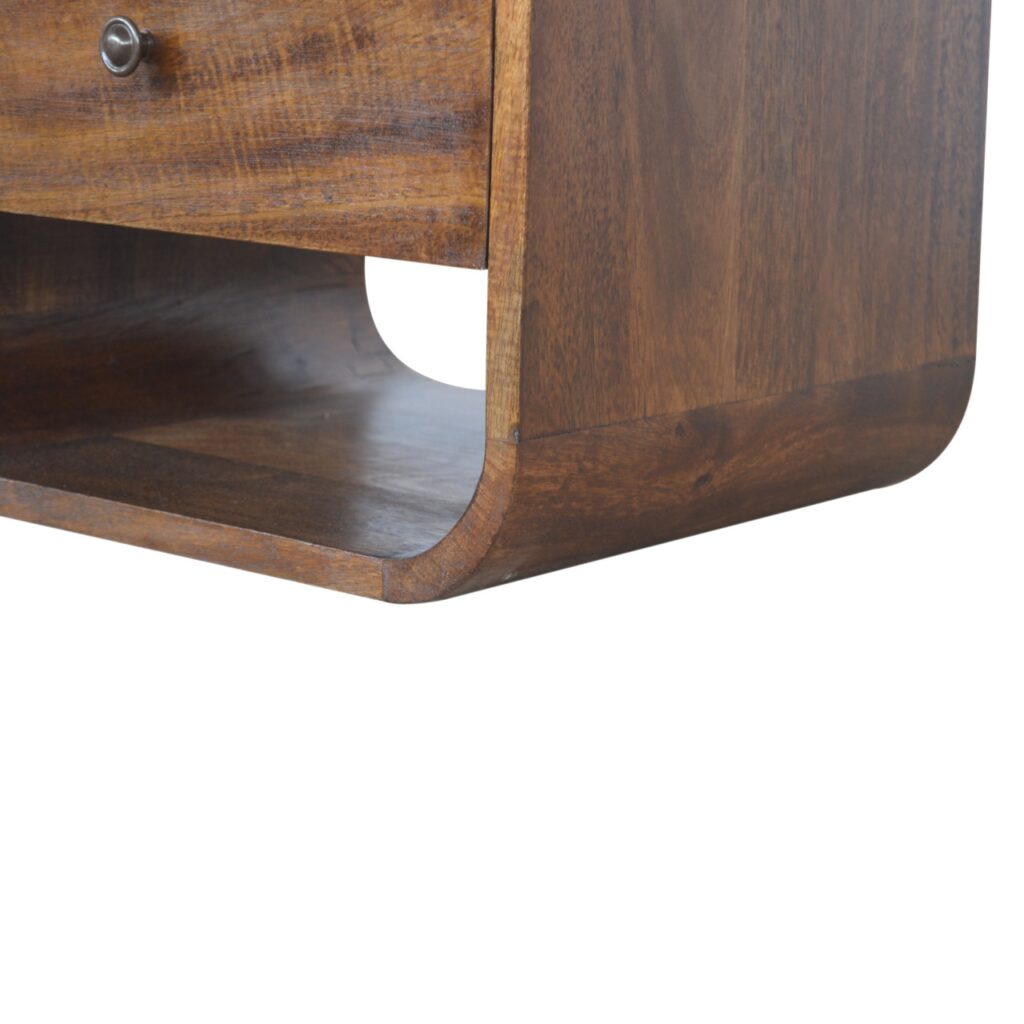 Chestnut Curve 2 Drawer Bedside - Image 5