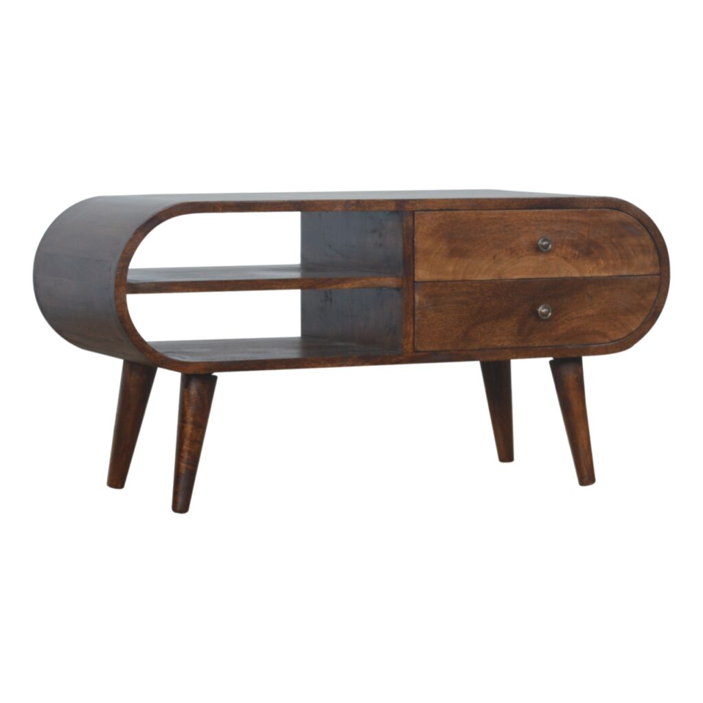 Chestnut Circular Media Unit - Image 3