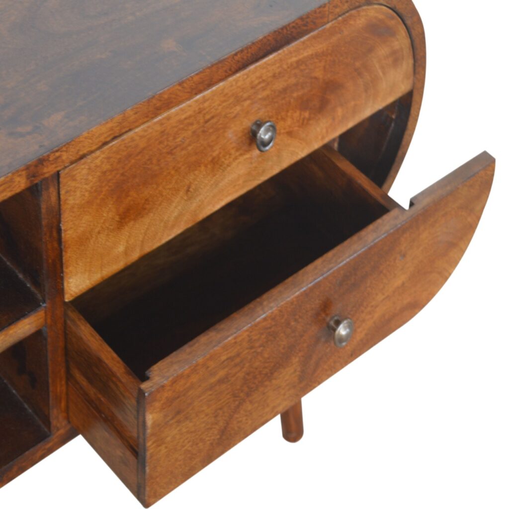 Chestnut Circular Media Unit - Image 4