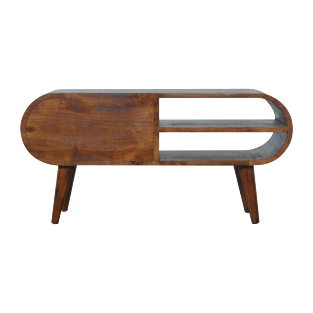 Chestnut Circular Media Unit - Image 9