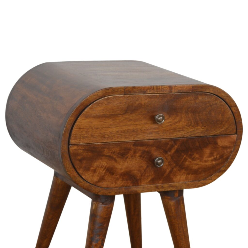 Chestnut Circular Bedside - Image 3