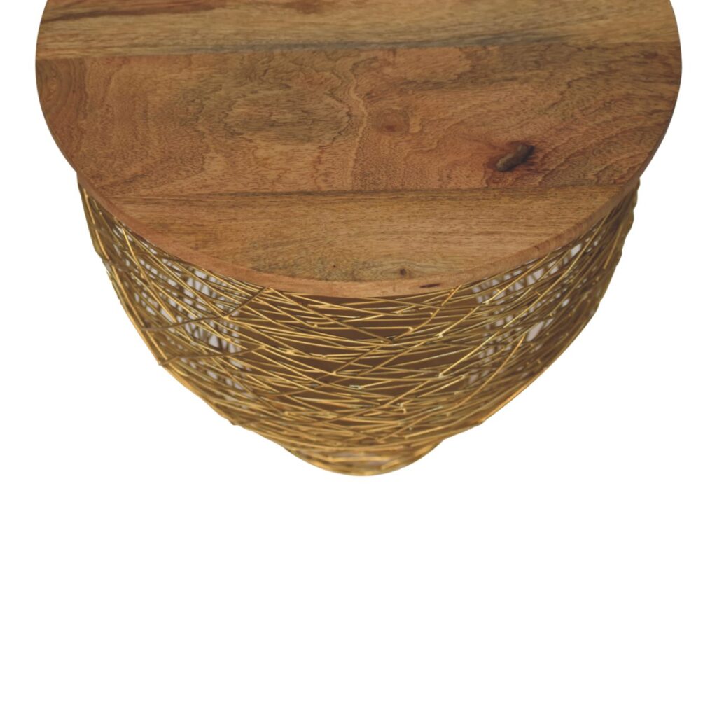 Netted Metal Side Table - Image 5