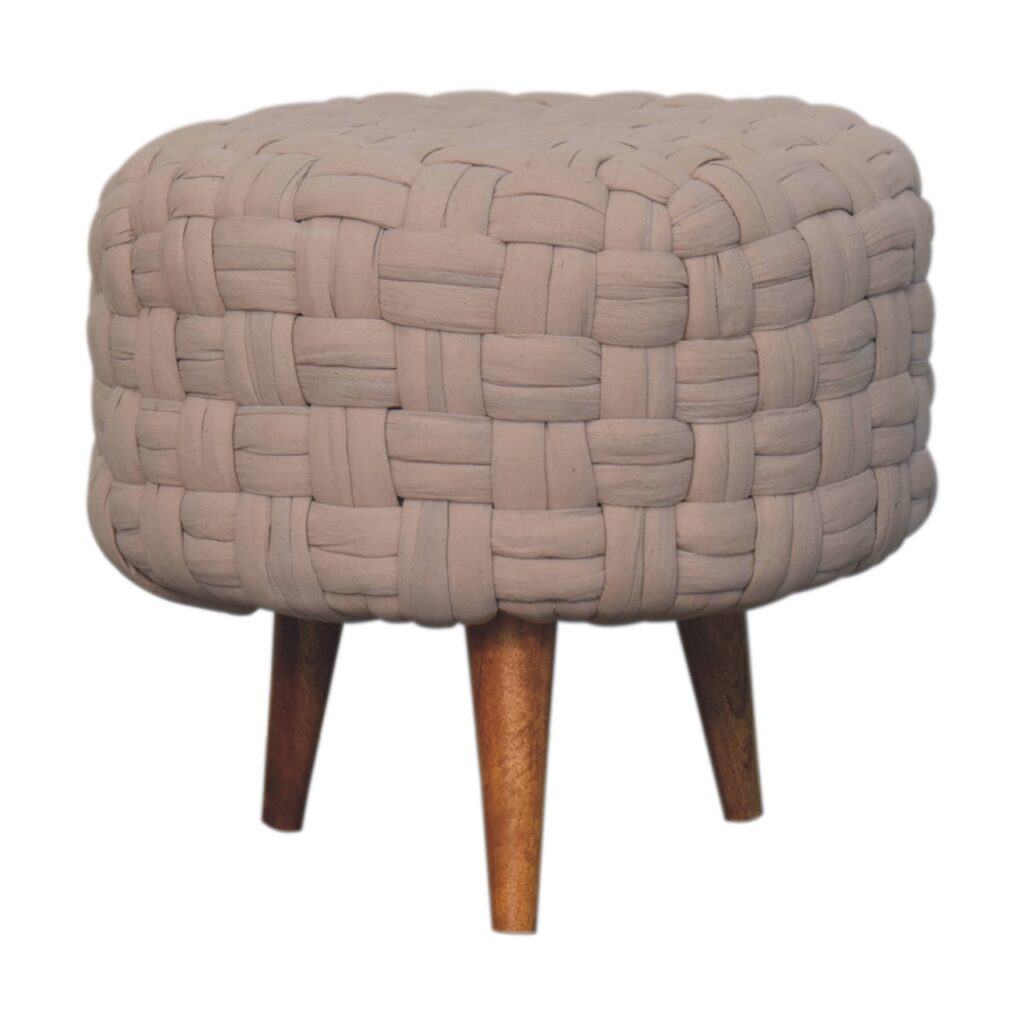 Cream Tube Footstool - Image 2
