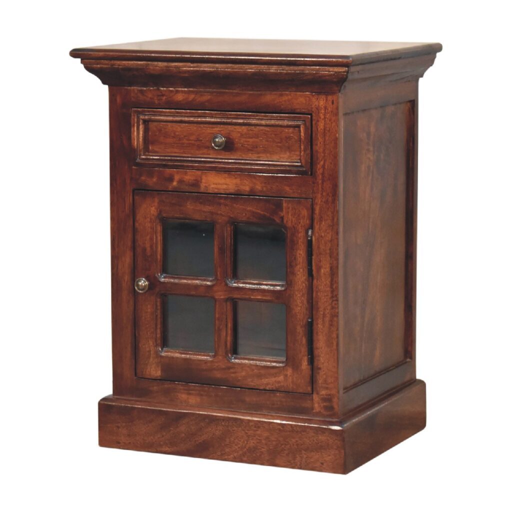 Cherry Bedside with Glazed Door - Image 3
